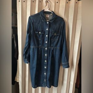 Levi’s Denim Longline Button-Up Shirt Dress